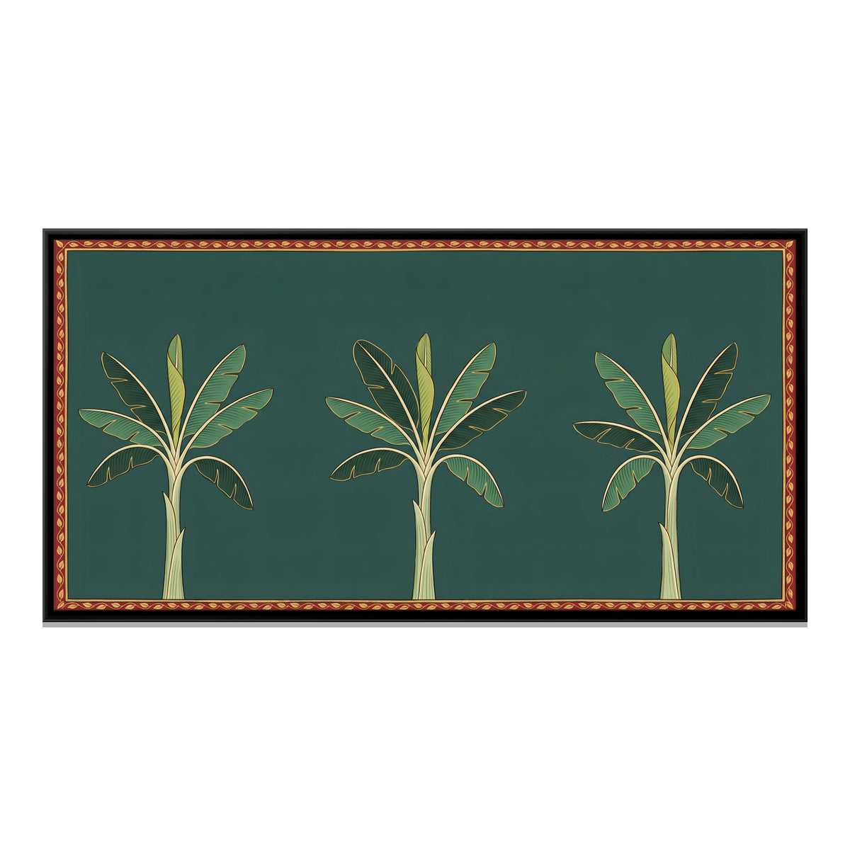 Three Banana Trees - framed canvas print, front view