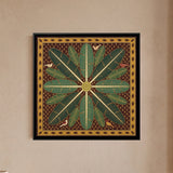 Radiating Banana Leaf Mandala with Birds