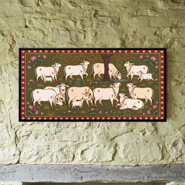 Cows and Calves Beneath a Tree