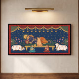 Shrinathji Reclining on a Bed at Night