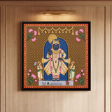 Standing Shrinathji with Raised Arm and Attendants