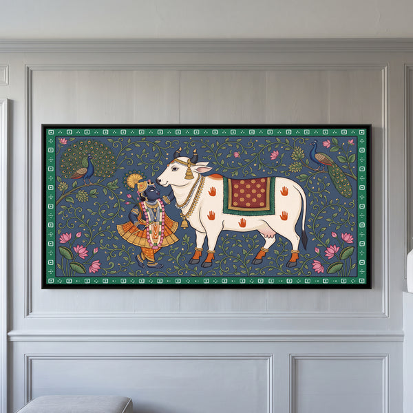 Krishna with Gau Mata