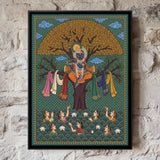 Shri Krishna in a Tree with Stolen Garments