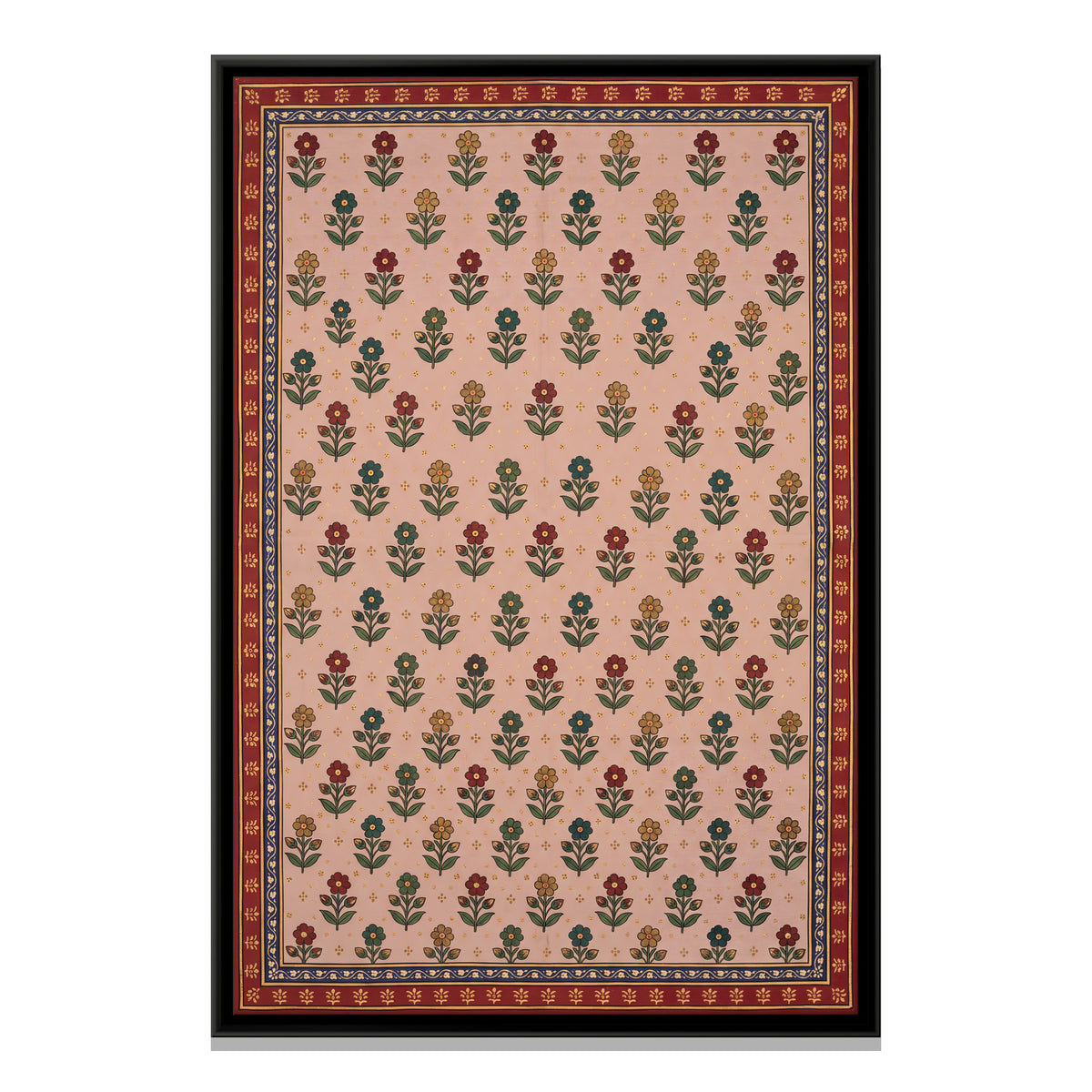 Floral Sprig Pattern - framed canvas print, front view