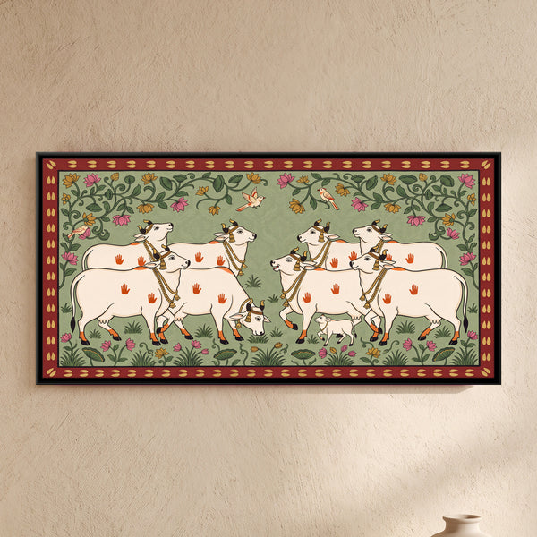 Herd of Cows with a Calf