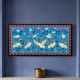 Cranes in a Lotus Pond in Azure