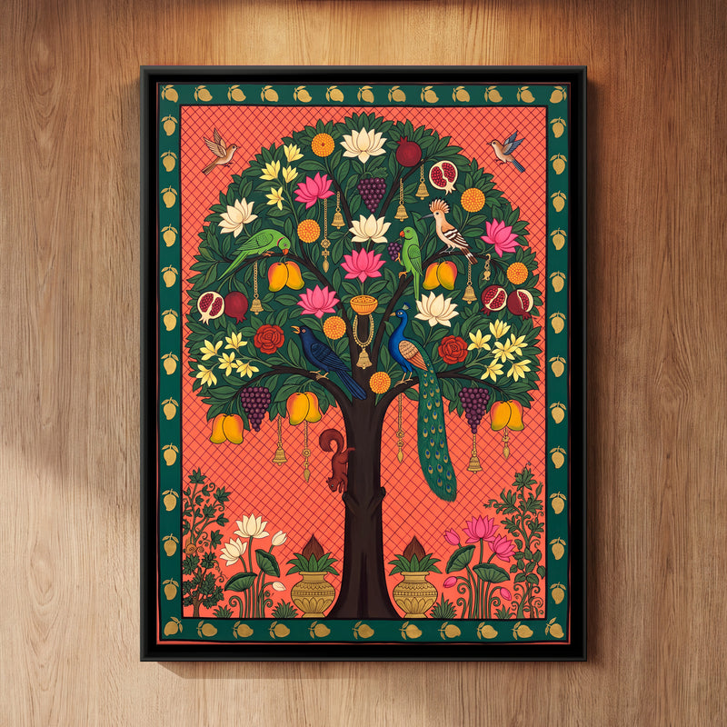 Tree of Life - framed canvas art hung on a wall