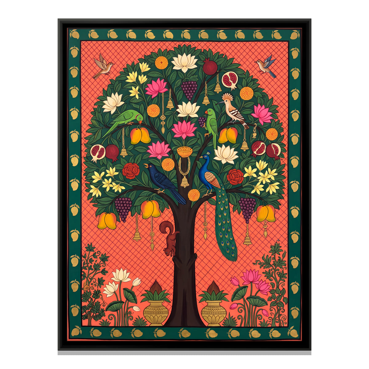 Tree of Life - framed canvas print, front view