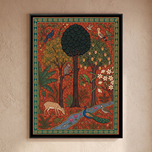 Forest Grove with a Lotus Stream