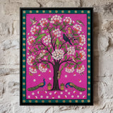 Night Jasmine Tree with Peacocks and Birds