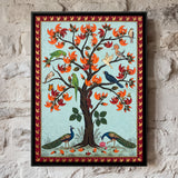 Flame Tree with Peacocks and Birds