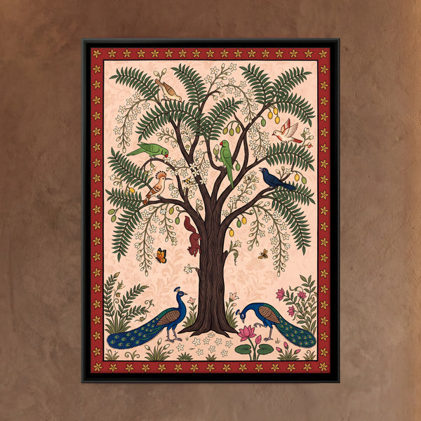 Neem Tree with Peacocks