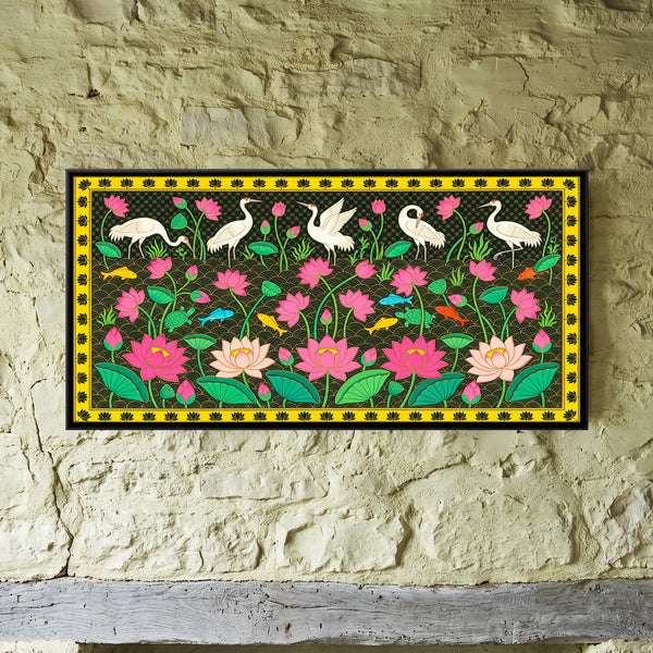 Cranes Among Lotus