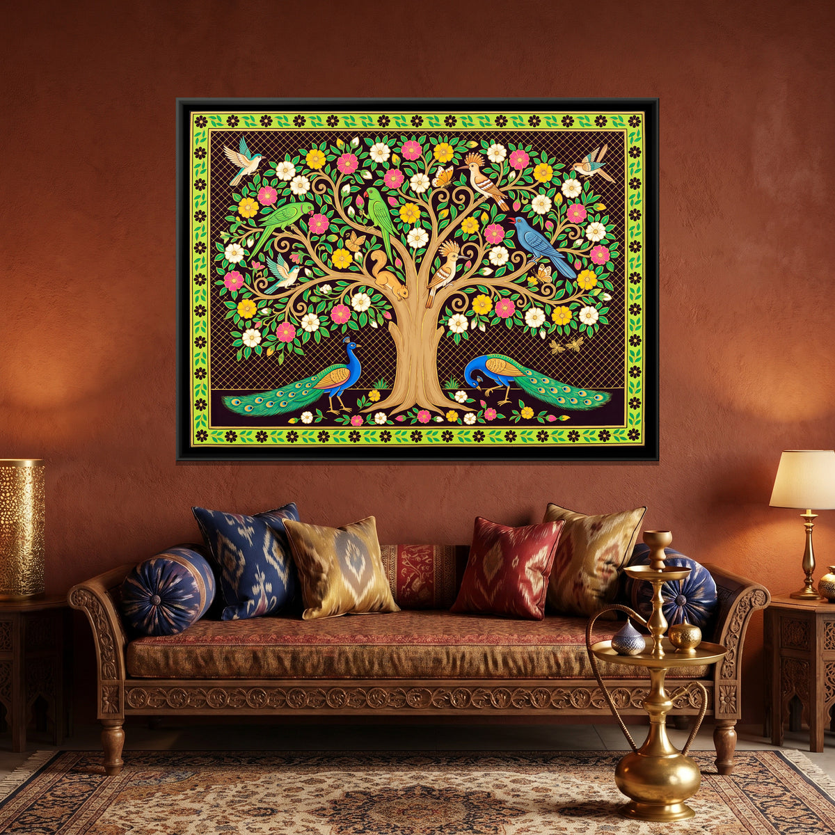 Tree of Life - canvas art shown in a second room setting