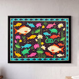 Fish and Turtles Among Lotus