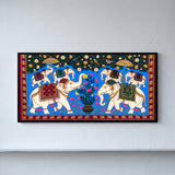Procession of Three Caparisoned Elephants
