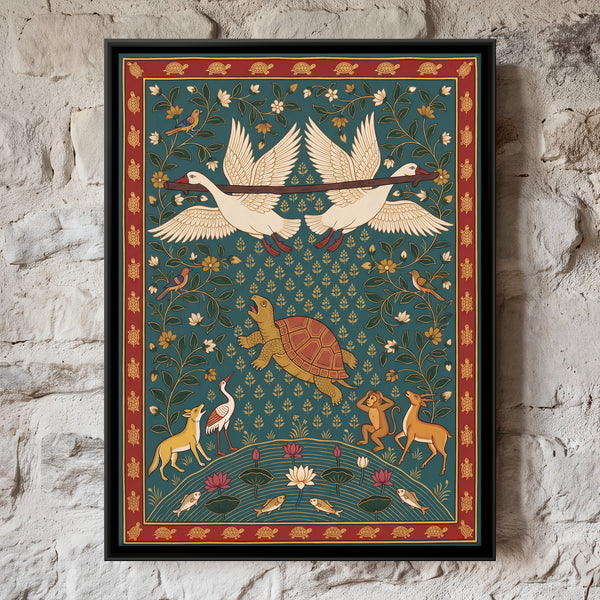 The Tortoise and the Two Swans Fable
