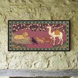 The Lion and the Camel Fable in Crimson