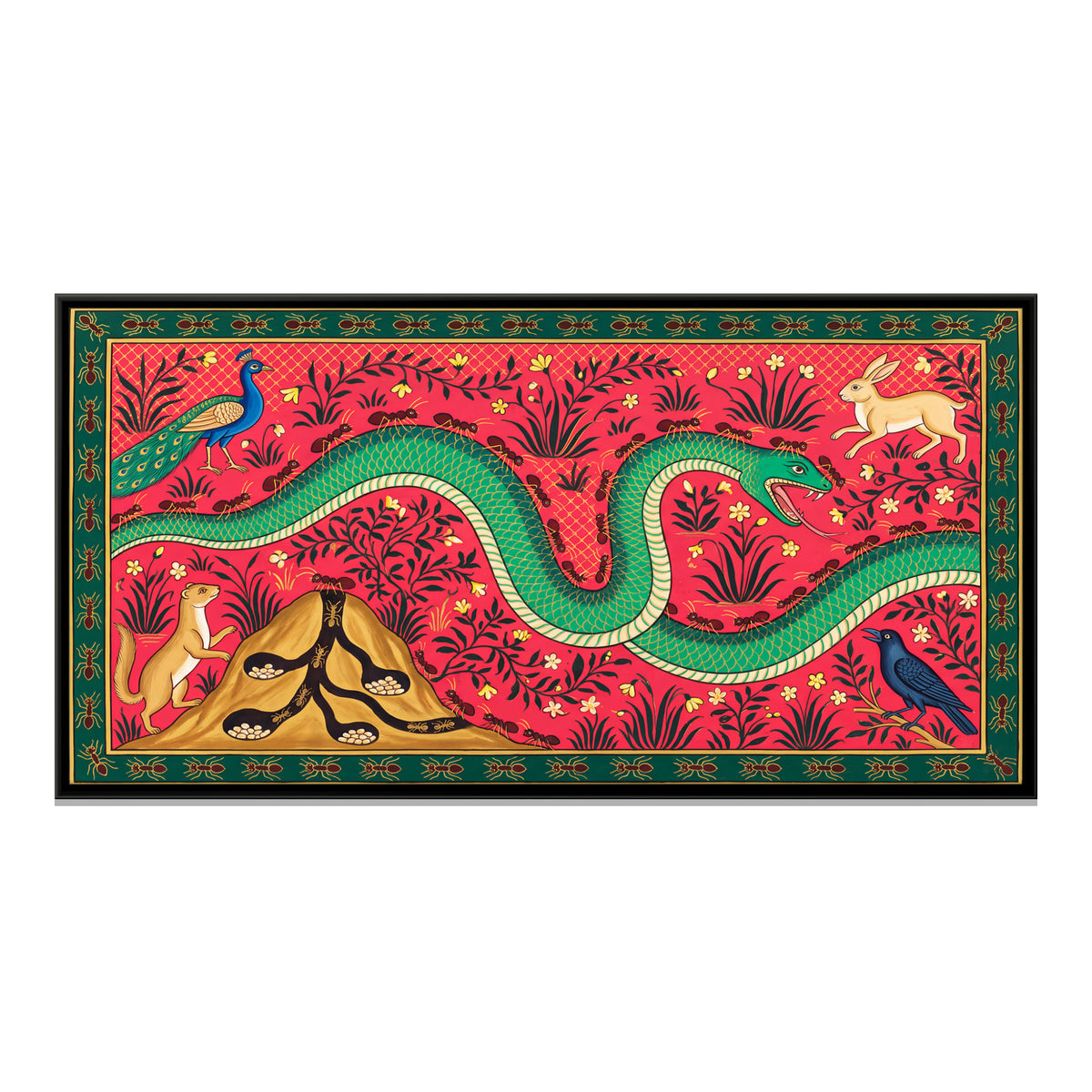 The Serpent and the Ants - framed canvas print, front view