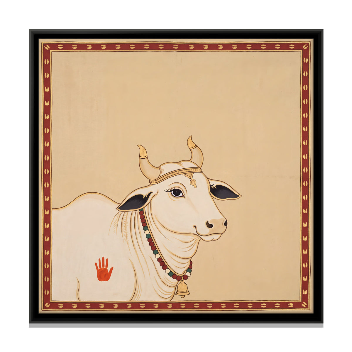 Gau Mata - framed canvas print, front view