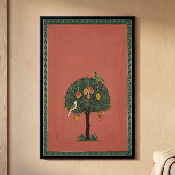 Mango Tree with Parrots