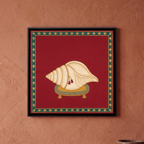 Sacred Conch on a Pedestal