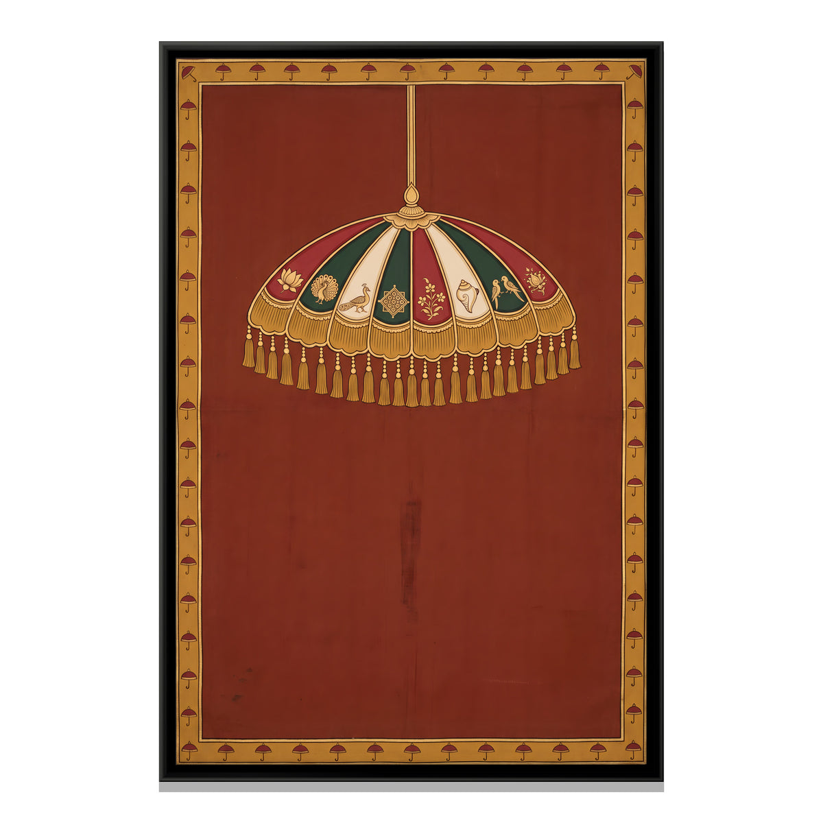 Ceremonial Chhatra - framed canvas print, front view