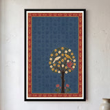 Tree of Life with Birds in Indigo, 3:2