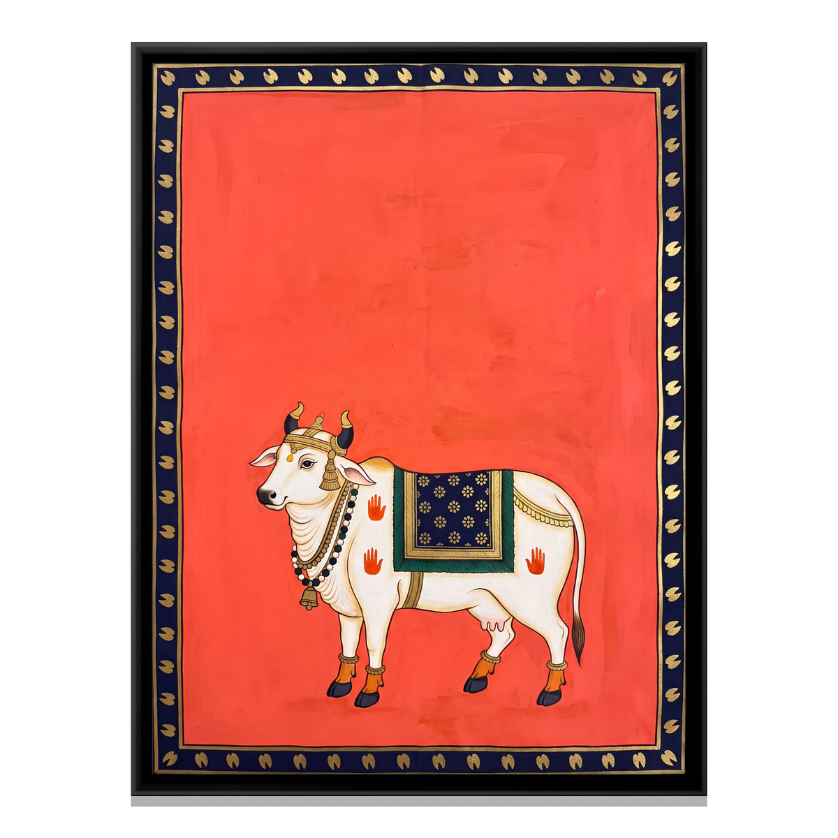 Gau Mata - framed canvas print, front view