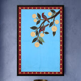 Two Birds on a Kadamba Branch in Azure
