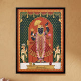 Dwarkadhish with Attendants in Terracotta