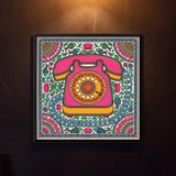 Rotary Dial Telephone in Coral