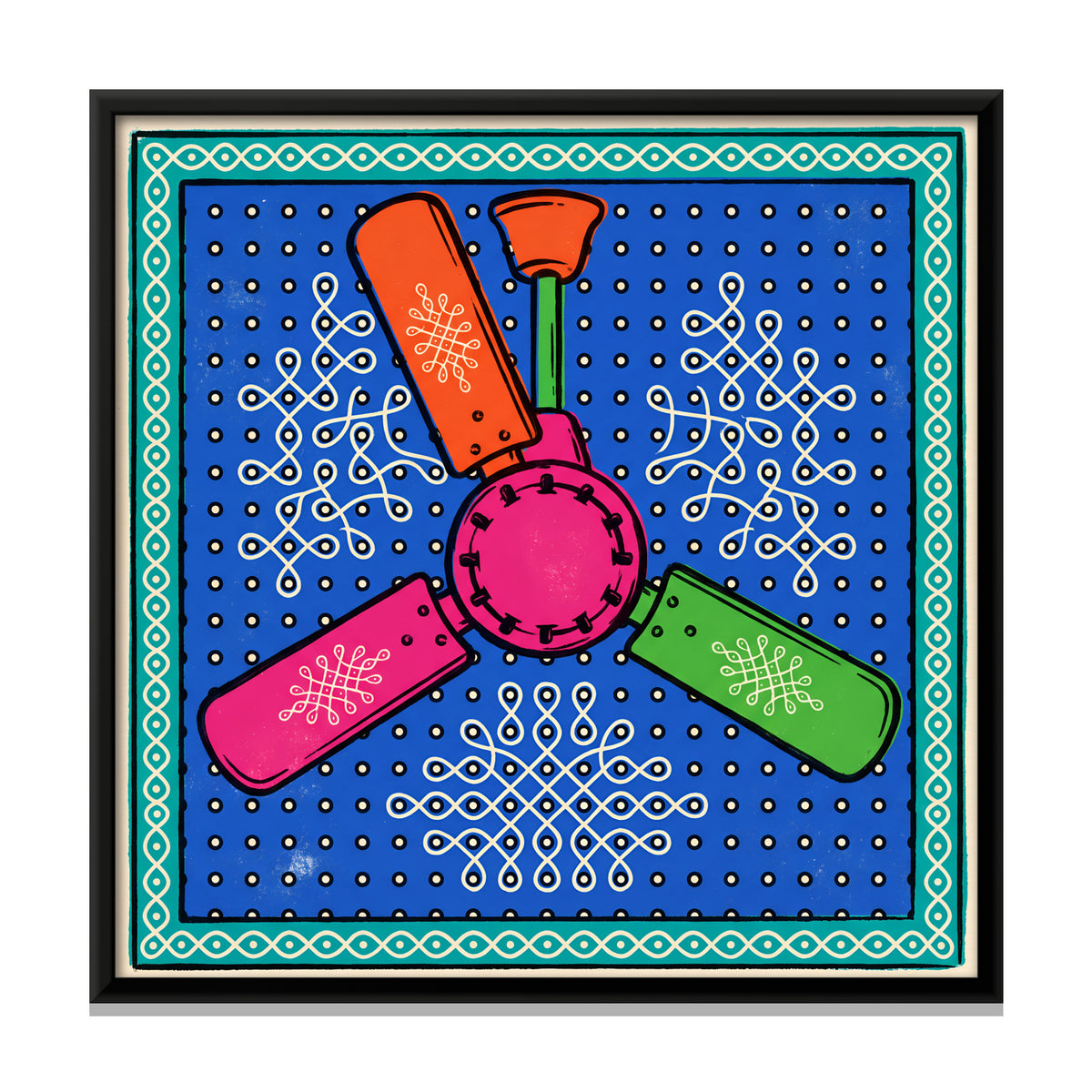 Ceiling Fan - framed canvas print, front view