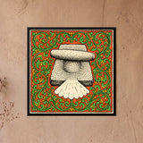 Sil Batta Grinding Stone in Ochre