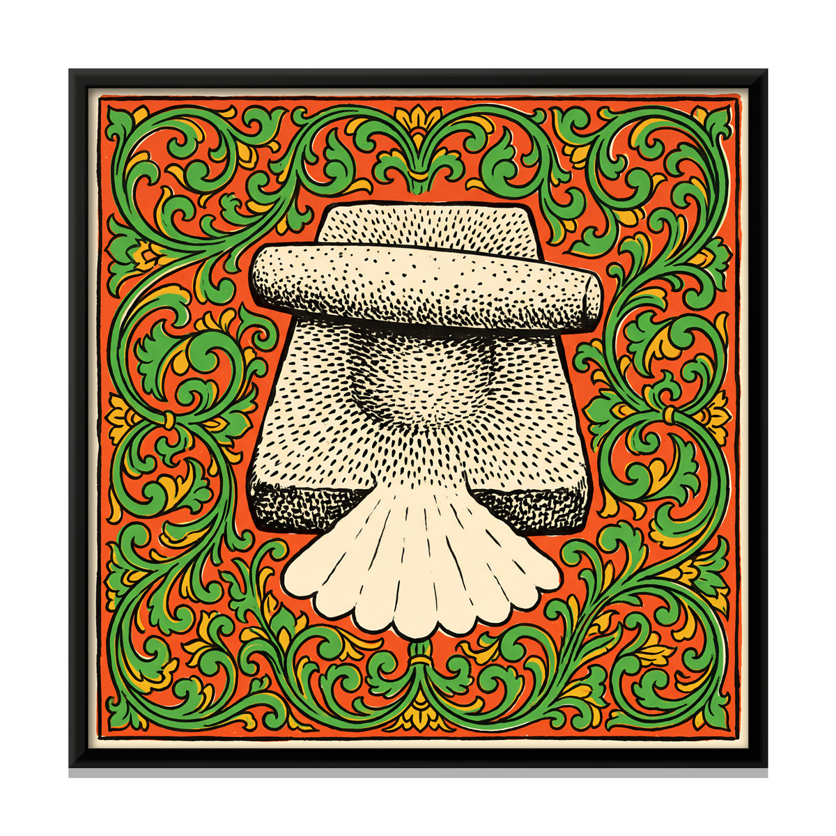 Sil Batta Grinding Stone - framed canvas print, front view
