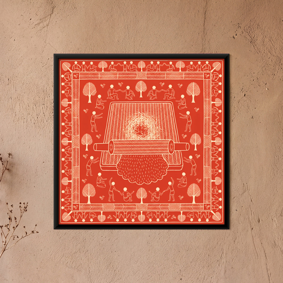 Sil Batta Grinding Stone - framed canvas art hung on a wall