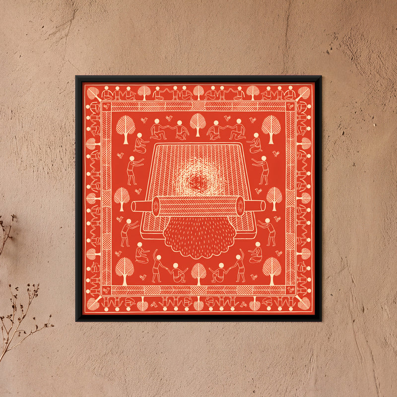 Sil Batta Grinding Stone - framed canvas art hung on a wall
