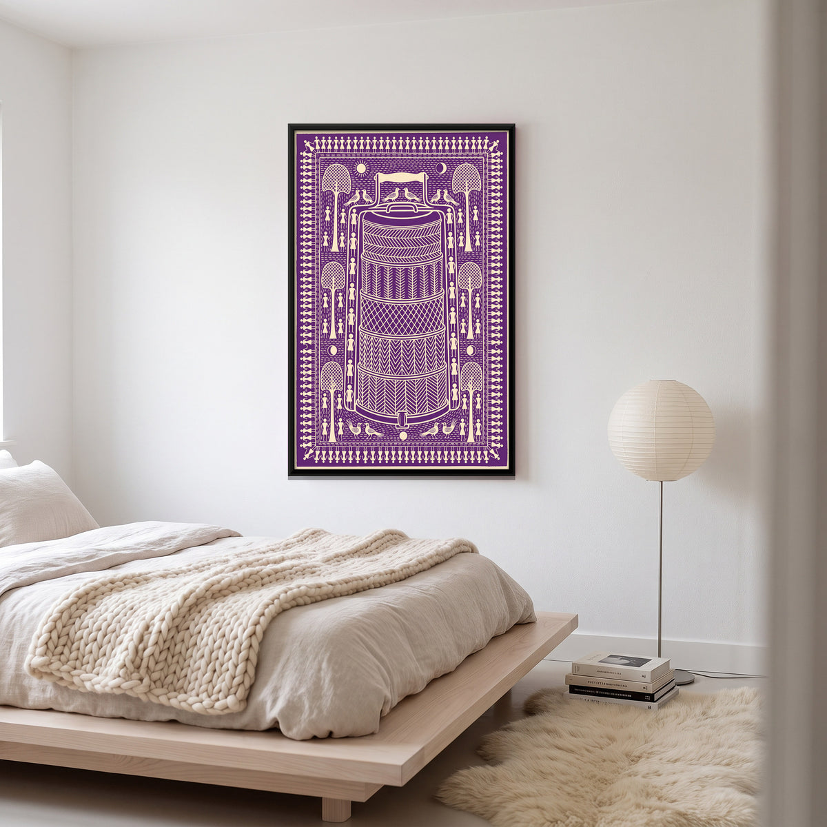 Stacked Tiffin Carrier - canvas art shown in a styled room