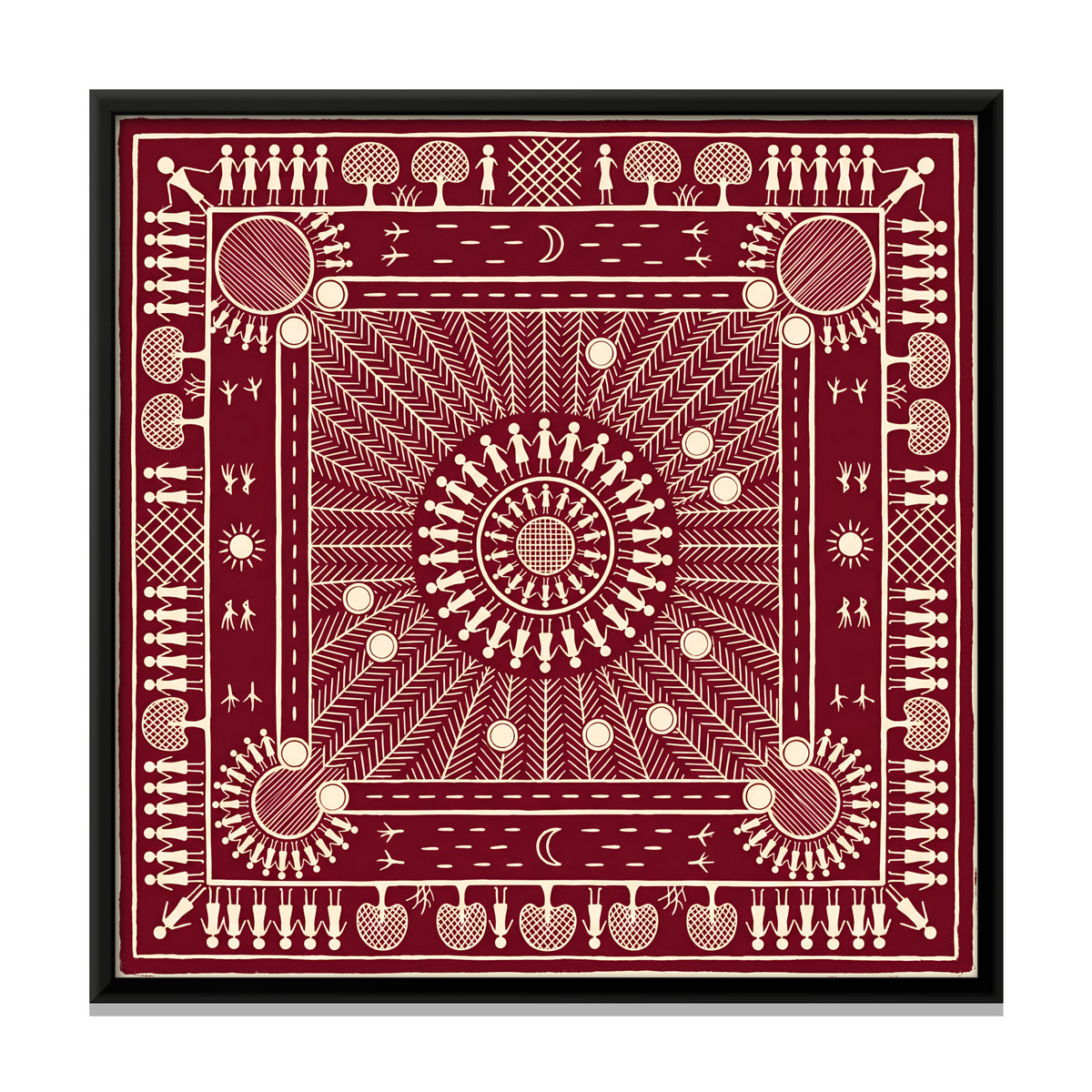 Carrom Board - framed canvas print, front view