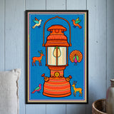 Kerosene Pressure Lantern with Animals
