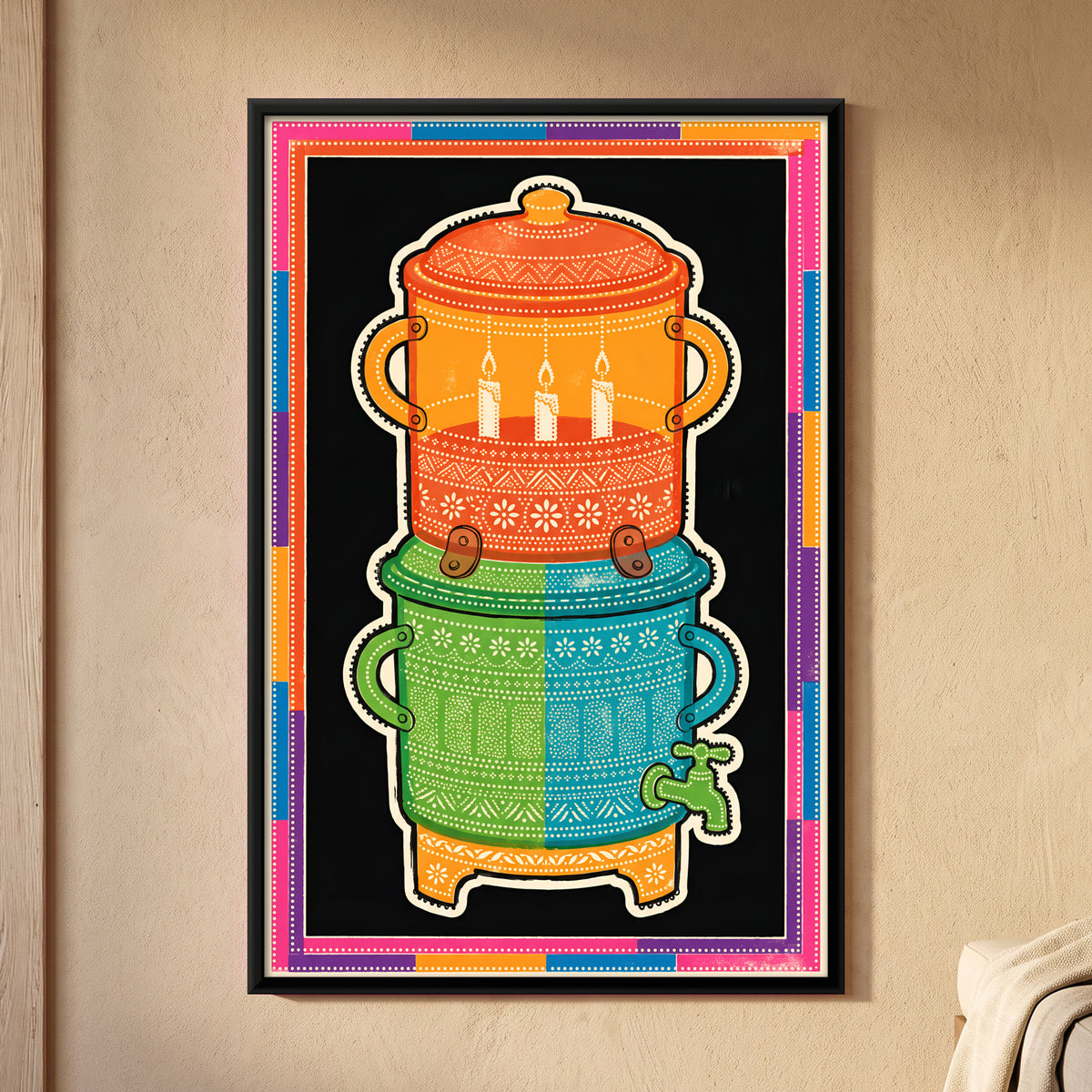 Household Water Filter - framed canvas art hung on a wall