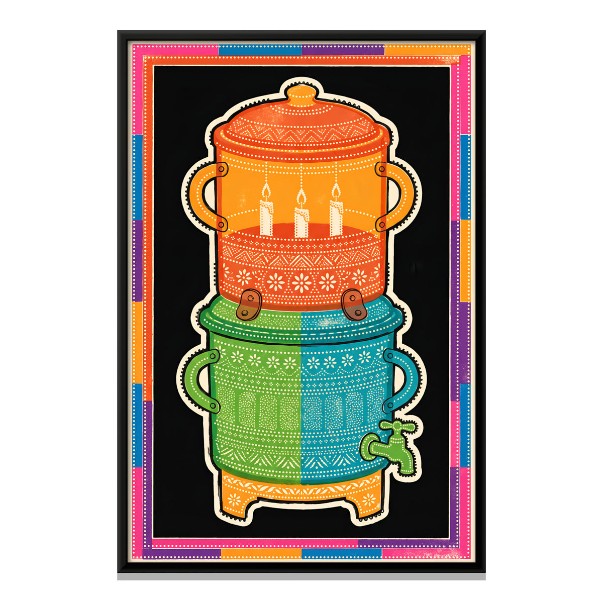 Household Water Filter - framed canvas print, front view