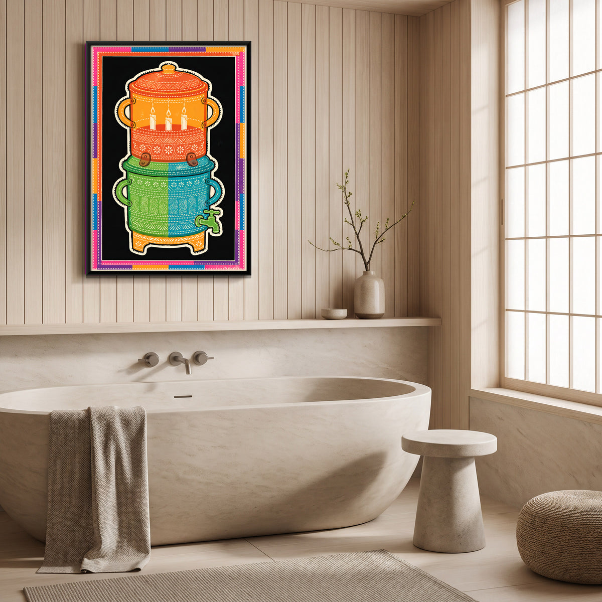 Household Water Filter - canvas art shown in a second room setting