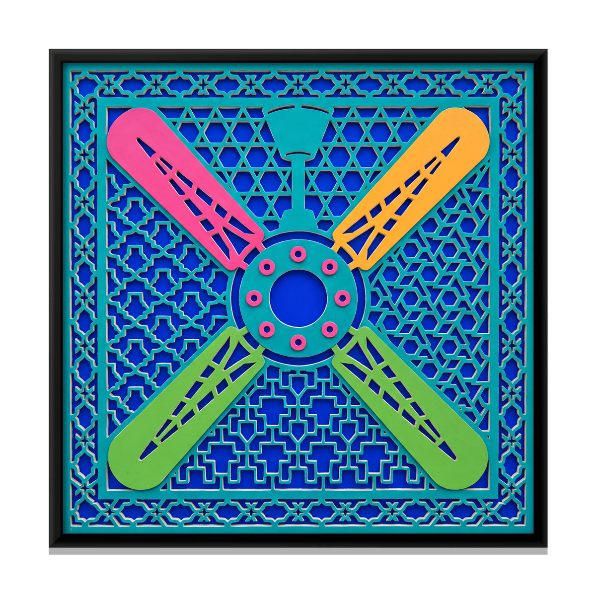 Ceiling Fan - framed canvas print, front view