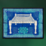 Charpai Woven Rope Cot on Turned Legs
