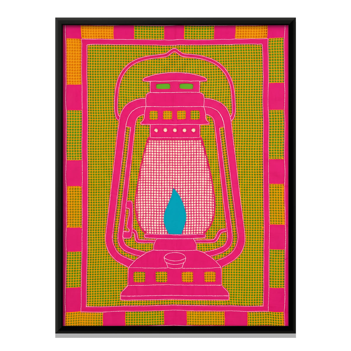 Hurricane Lantern - framed canvas print, front view
