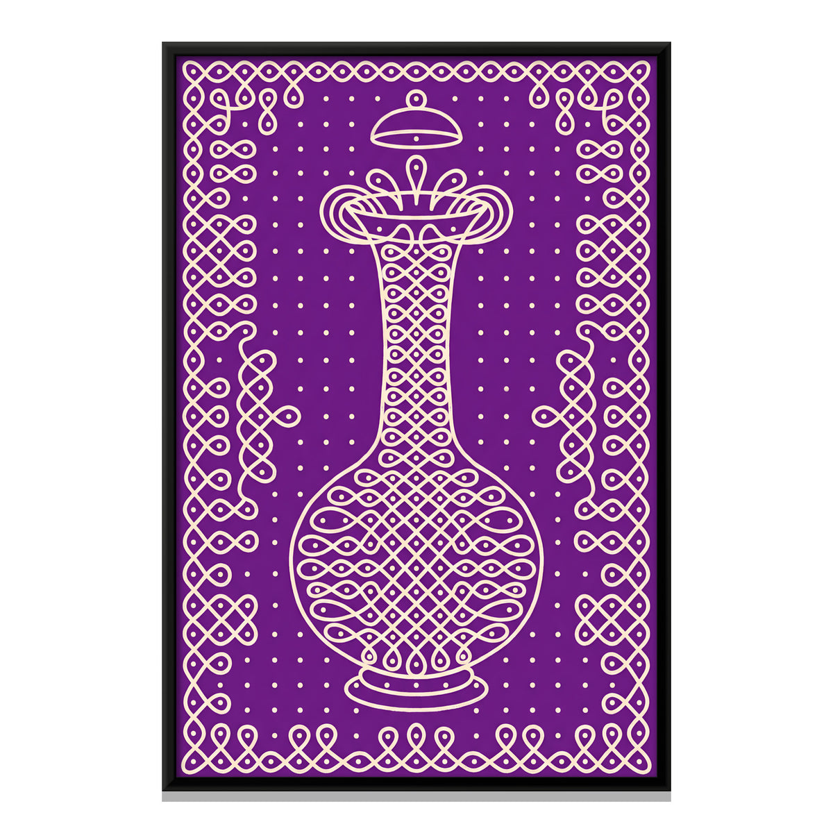 Surahi Water Pot - framed canvas print, front view