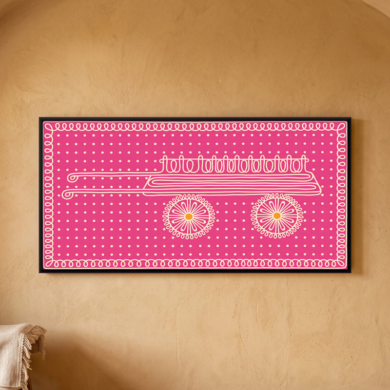 Thela Handcart - framed canvas art hung on a wall