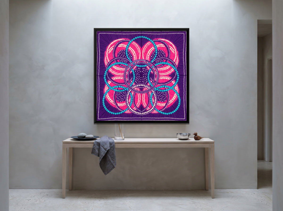 Bangles - canvas art shown in a styled room
