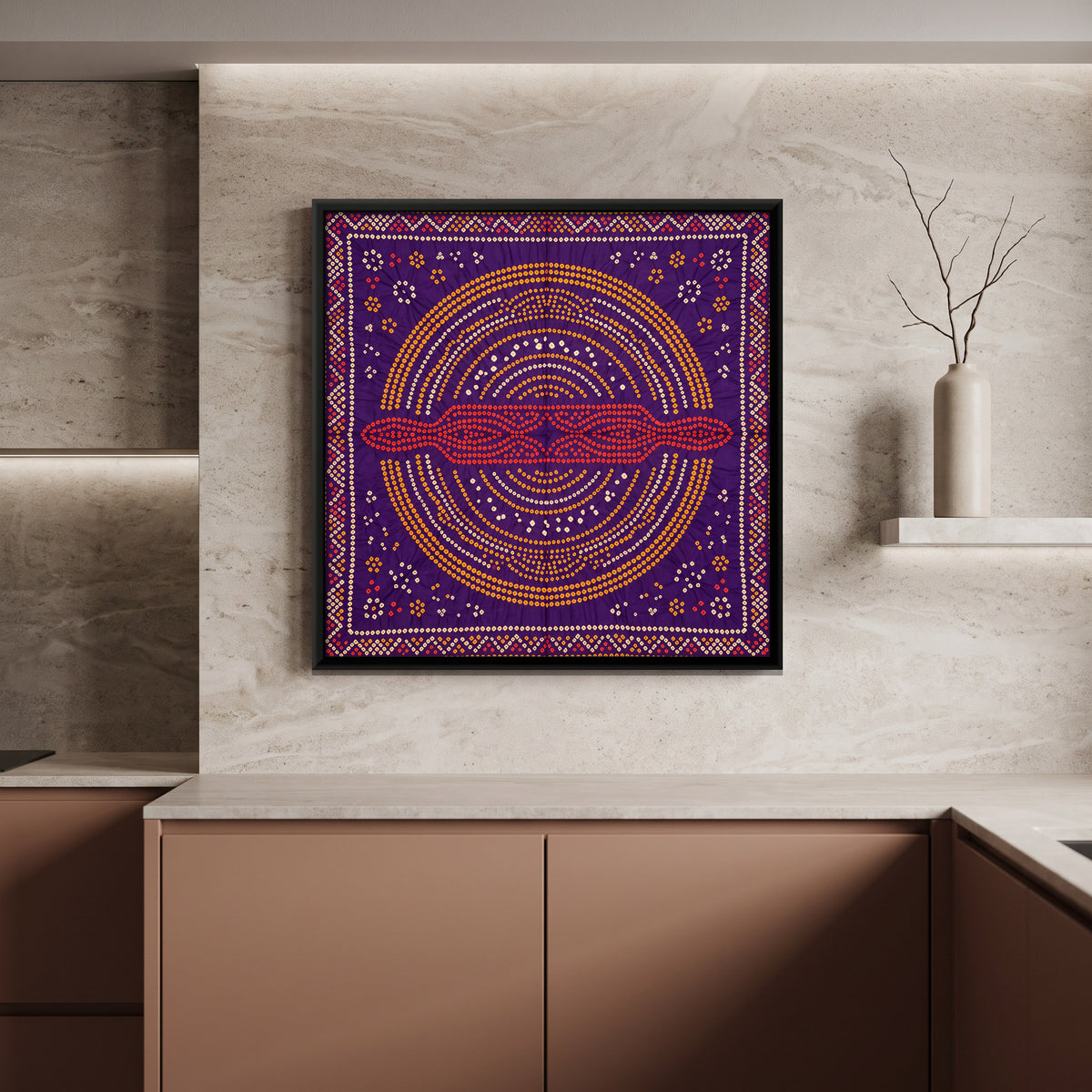Rolling Pin and Board - canvas art shown in a second room setting